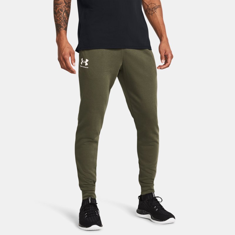 Men's Under Armour Rival Terry Joggers Marine OD Green / Onyx White M